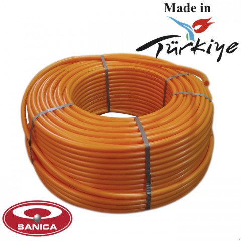 Труба для теплого пола Sanica 16x2.0 PEX-B с кислородным барьером