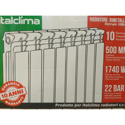 Биметаллический радиатор Italclima Ferrum 500/96