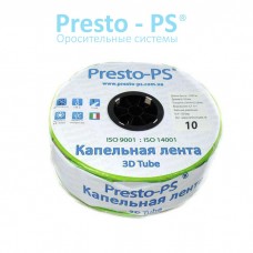 Капельная лента Presto-PS эмиттерная 3D Tube 3D-10-1000