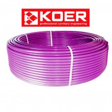 Труба для теплого пола Koer 16x2.0 PEX-B (pink) с кислородным барьером 